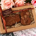 Бельгийский шоколад, 2 в 1 «Поздравляю + Восьмёрка и тюльпаны», 160 г - Фото 1