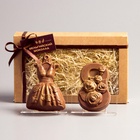 Бельгийский шоколад, 2 в 1 «Платье + 8 марта. Розы», 160 г - Фото 2