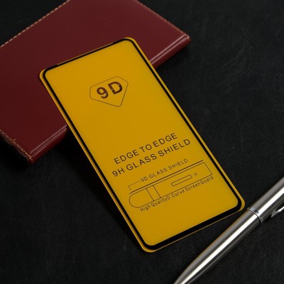 Защитное стекло 9D LuazON для Honor 30 (6.53"), полный клей, 0.33 мм, 9H