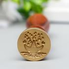 Печать для сургуча с деревянной ручкой "Парусник на хвосте у кита" 9х3х3 см - фото 67165448