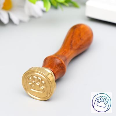 Печать для сургуча с деревянной ручкой «Лапка», 9×2.5×2.5 см