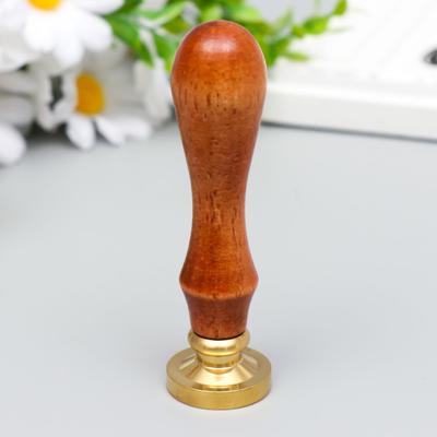 Печать для сургуча с деревянной ручкой «Корона с буквой F», 9×2.5×2.5 см