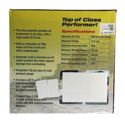 Компрессор автомобильный, двухпоршневой в сумке, 12В, 150 л/мин, провод 350 см