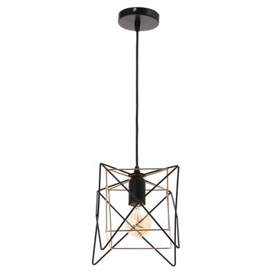 Светильник 669918/1 E27 40 Вт черный-золото 18×18×118 см