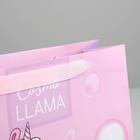 Пакет подарочный ламинированный квадратный, упаковка, «Cosmo Llama», 30 х 30 х 12 см - Фото 5