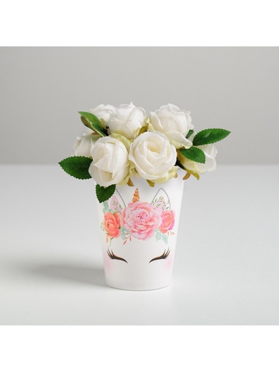 Стакан для цветов «Единорожка», 350 мл