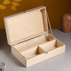 Подарочный ящик 34×21.5×10 см деревянный, с закрывающейся крышкой, с ручкой - фото 318449062