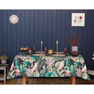 Скатерть «Этель» Tropical parrots, 149×180 см, 100% хлопок, саржа 190 г/м²