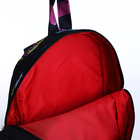 Рюкзак детский на молнии, наружный карман, светоотражающая полоса, цвет чёрный/розовый - фото 6374206