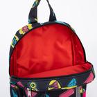 Рюкзак детский на молнии, наружный карман, светоотражающая полоса, цвет чёрный/розовый - фото 6374207