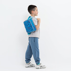 Рюкзак детский на молнии, цвет синий - фото 25694349