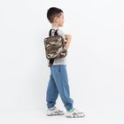 Рюкзак детский на молнии, наружный карман, цвет камуфляж/коричневый - фото 321284022