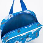 Рюкзак детский на молнии, наружный карман, цвет синий - Фото 7