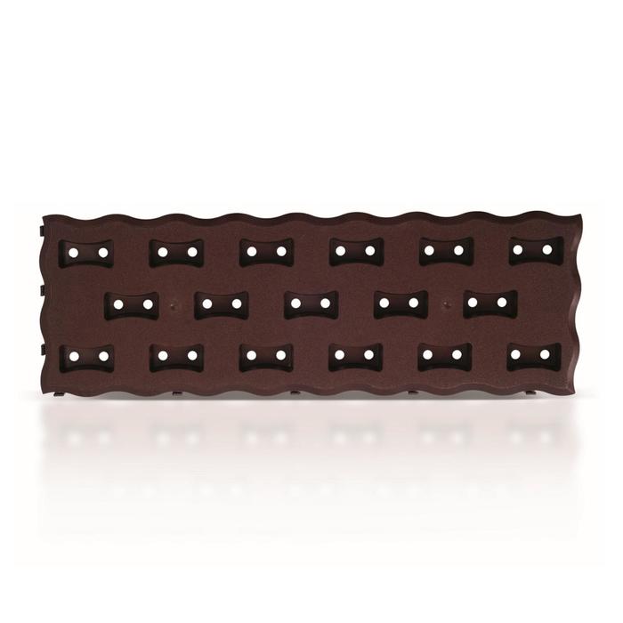 Плитка садовая, 20 × 60 см, пластик, коричневая, 8 шт., Floor module PAD