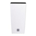 Кашпо RATO SQUARE, 2 предмета: внутренняя и наружная ёмкости, 11 и 26.6 л, цвет белый - Фото 1