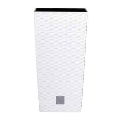 Кашпо RATO SQUARE, 2 предмета: внутренняя и наружная ёмкости, 11 и 26.6 л, цвет белый