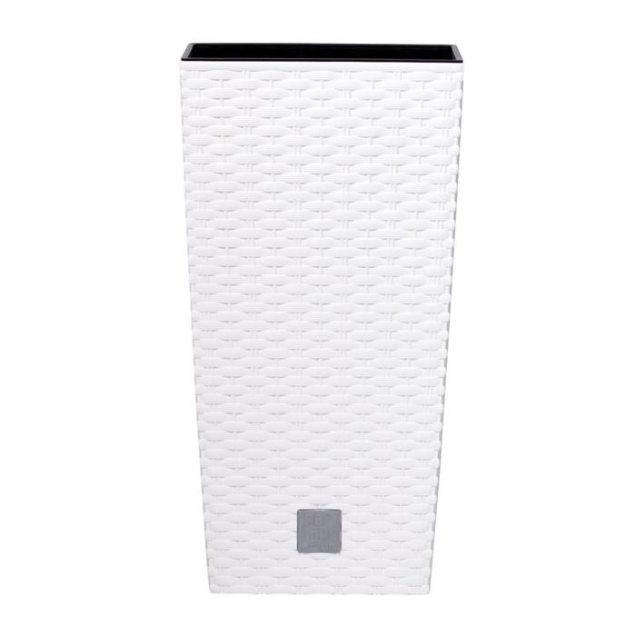 Кашпо RATO SQUARE, 2 предмета: внутренняя и наружная ёмкости, 11 и 26.6 л, цвет белый - Фото 1