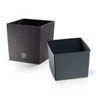 Кашпо RATO LOW, 2 предмета: внутренняя и наружная ёмкости, 21 и 32 л, цвет венге - Фото 3