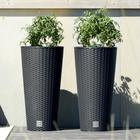 Кашпо RATO TUBUS, 2 предмета: внутренняя и наружная ёмкости, 35 и 64 л, цвет антрацит - Фото 4