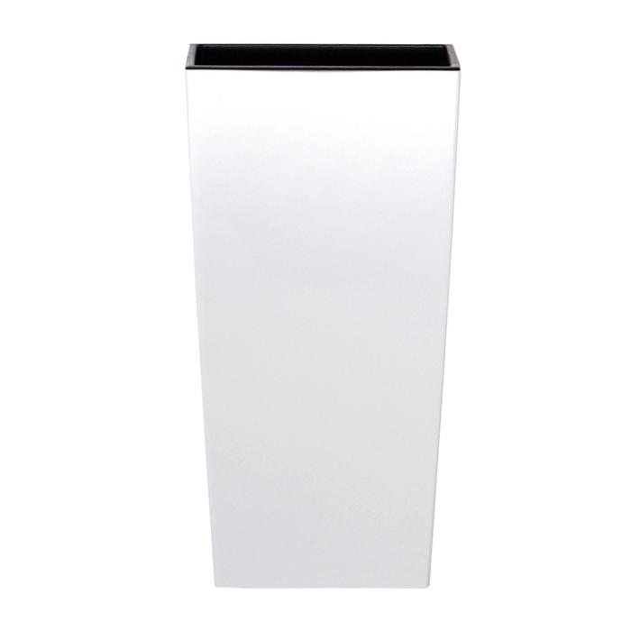 Кашпо URBI SQUARE, 2 предмета: внутренняя и наружная ёмкости, 37 и 91,5 л, цвет белый - Фото 1