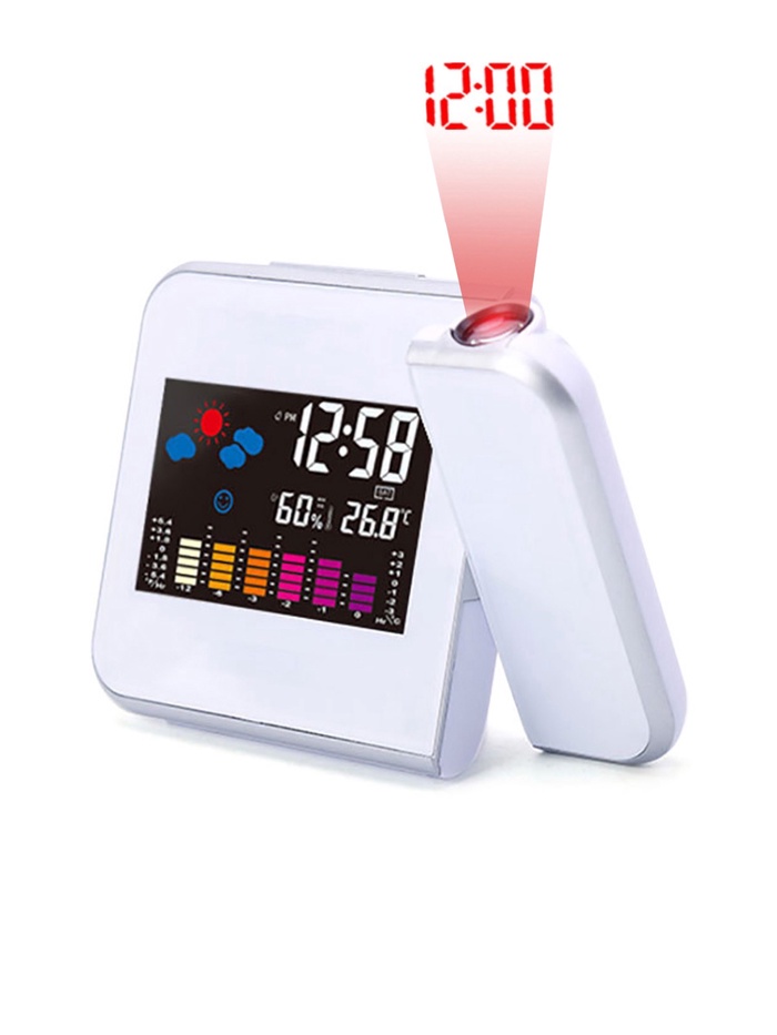 Часы электронные настольные, USB, будильник, термометр, календарь, с проекцией на потолок - Фото 1