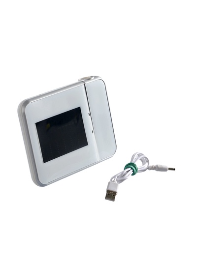 Часы электронные настольные, USB, будильник, термометр, календарь, с проекцией на потолок