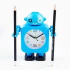 Часы - будильник настольные «Робот», органайзер, дискретный ход, d=6.5 см, 12×15 см, от батареек АА - Фото 4