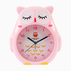 Часы - будильник настольные "Совушка", дискретный ход, циферблат d-11 см, 14.5 х 16 см, АА