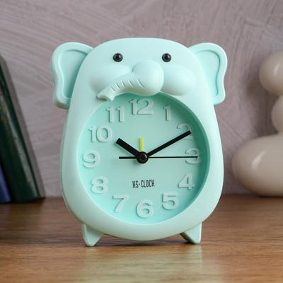 Часы - будильник "Слонёнок", с подвесом, дискретный ход, 14.5 х 5 х 16.5 см, d-10.5 см, АА