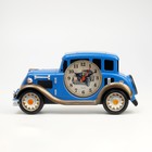 Будильник "Автомобиль", дискретный ход, 12 х 24.5 см, d-7.5 см, синие - фото 4608458