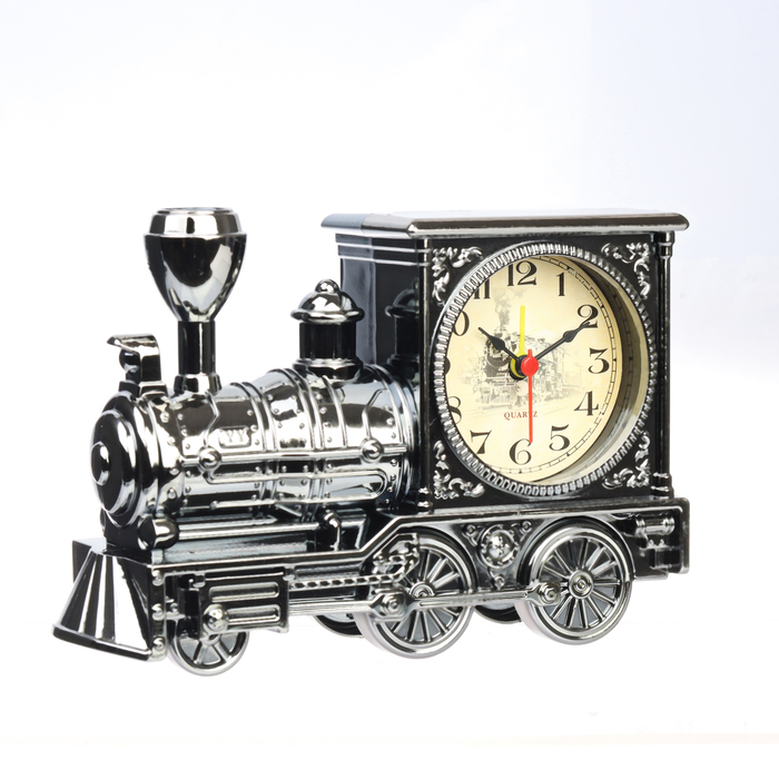 Часы настольные будильник детский «Паровоз», циферблат d-6 см, 11×18 см - Фото 1