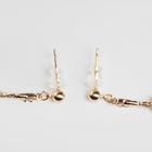 Серьги висячие со стразами «Ажур» люстра, цвет белый в золоте - фото 25631249