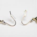 Серьги со стразами "Искры" капля объёмная снежная, цвет белый в золоте - фото 25631251