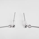 Серьги со стразами «Булавки» искорки, цвет белый в серебре - фото 25631253