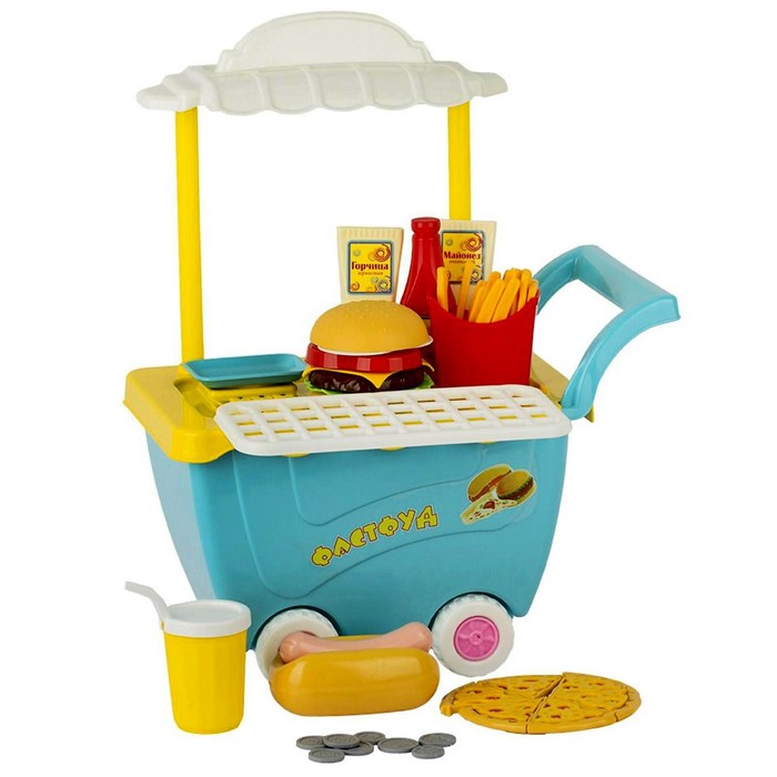 Игровой набор Тележка с фастфудом 938₽
