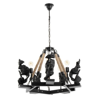 Люстра 85204/5 E27 40 Вт черный-бронза 65×65×51-91 см BayerLux