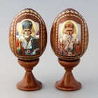 Сувенир Яйцо на подставке икона "Николай Чудотворец" - фото 9232122