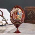 Сувенир Яйцо на подставке икона "Троица" - фото 9232130