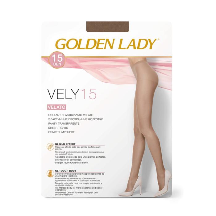 Колготки женские Golden Lady Vely, 15 den, размер 2, цвет cognac - Фото 1