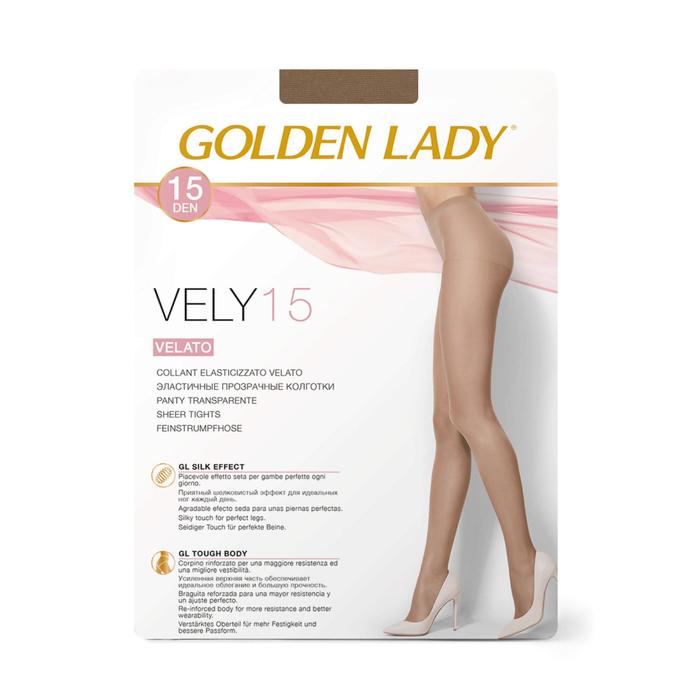 Колготки женские Golden Lady Vely, 15 den, размер 4, цвет melon - Фото 1