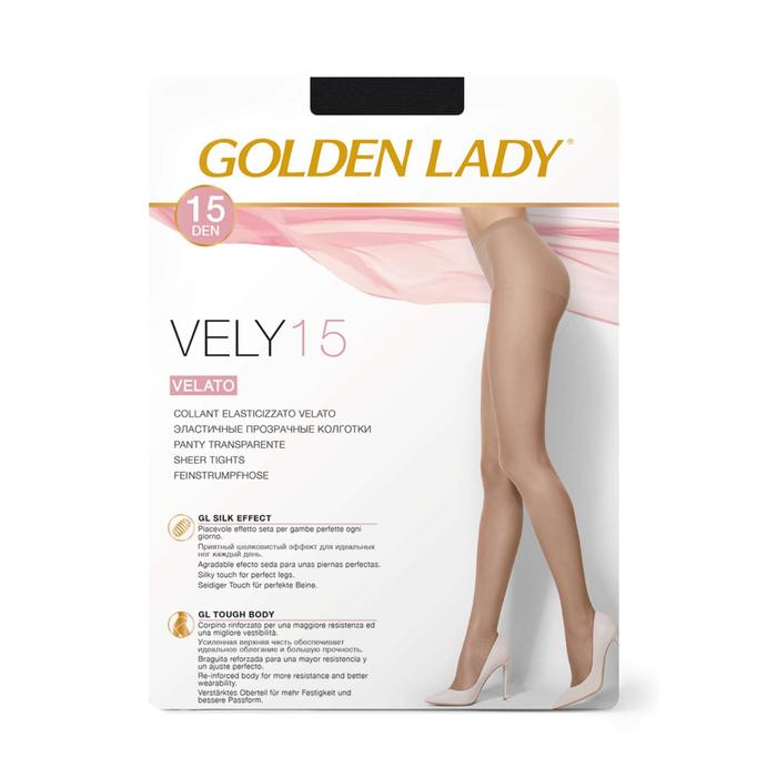 Колготки женские Golden Lady Vely, 15 den, размер 4, цвет nero - Фото 1
