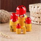 Матрёшка «Клавдия», красный платок 5 кукольная, 9-11 см, ручная работа - фото 25402946