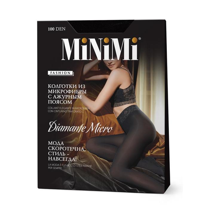 Колготки женские MiNiMi Diamante Micro, 100 den, размер 2, цвет nero - Фото 1