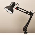 Лампа настольная Е27, на зажиме (220 В) черная h=55 см (811) RISALUX - Фото 1