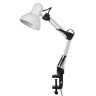 Лампа настольная Е27, h=55 см, шарнирная, на зажиме (220 В) белая RISALUX - Фото 12