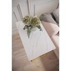 Стол приставной «Агами Голд», 500 × 310 × 705 мм, цвет белый мрамор - Фото 3