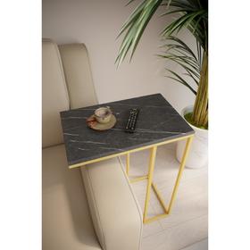 Стол приставной «Агами Голд», 500 × 310 × 705 мм, цвет чёрный мрамор