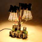 Светильник деревянный "Цветы" 30 см, 15Вт, 220V - Фото 2