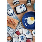 Сахарница-солонка Доляна «Свиристель», 150 мл, d=7 см, доломит, синяя - Фото 8