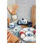 Сахарница-солонка Доляна «Свиристель», 150 мл, d=7 см, доломит, синяя - Фото 9